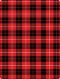 Classic Red Black Tartan Woven Rug