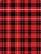Classic Red Black Tartan Woven Rug