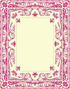 Hot Pink Floral Butterfly Border Rug