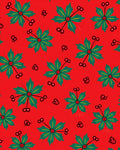 Festive Red Holly Berry Garland Rug