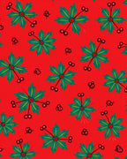 Festive Red Holly Berry Garland Rug
