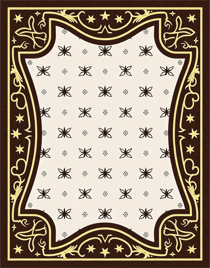 Chocolate Star Flourished Medallion Rug