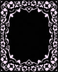 Whimsical Pink Floral Heart Border Rug