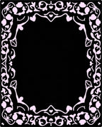 Whimsical Pink Floral Heart Border Rug