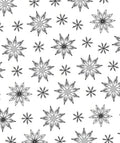 Monochrome Starburst Snowflake Collection Rug