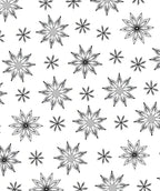 Monochrome Starburst Snowflake Collection Rug