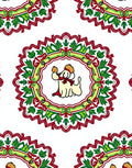 Whimsical Dog Garden Round Rug