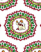 Whimsical Dog Garden Round Rug