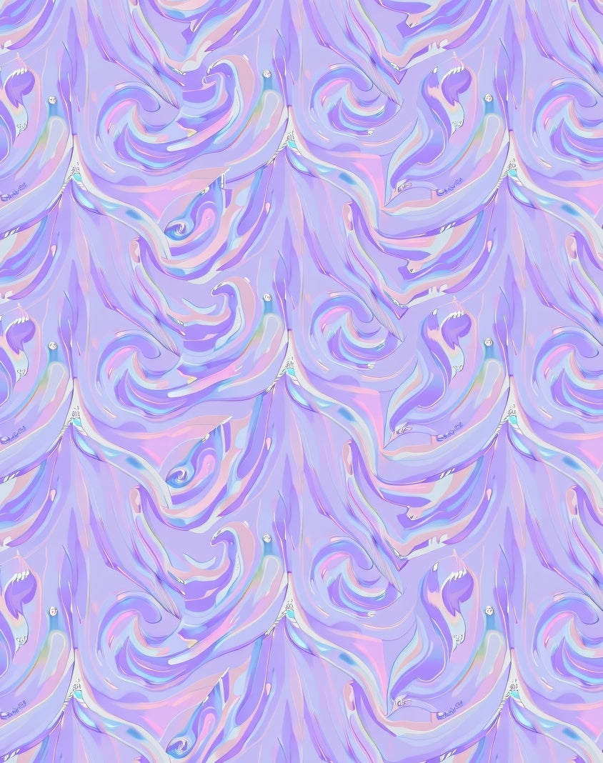 Holographic Lavender Swirls Rug