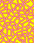 Bold Yellow Red Rope Maze Rug