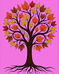 Autumn Tree Orange Yellow Leaf Art Rug