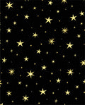 Golden Sparkling Stars Cosmos Rug