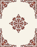 Terracotta Filigree Medallion Ornate Rug