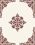 Terracotta Filigree Medallion Ornate Rug