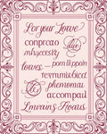 Elegant Burgundy Script Floral Border Rug