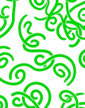 Bright Green Swirls Abstract Art Rug