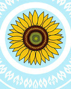 Radiant Yellow Sunflower Mandala Rug