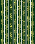 Emerald Gold Baroque Vertical Stripe Rug