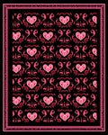 Pink Heart Swirl Repeating Pattern Rug