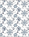 Blue Snowflake Music Note Harmony Rug