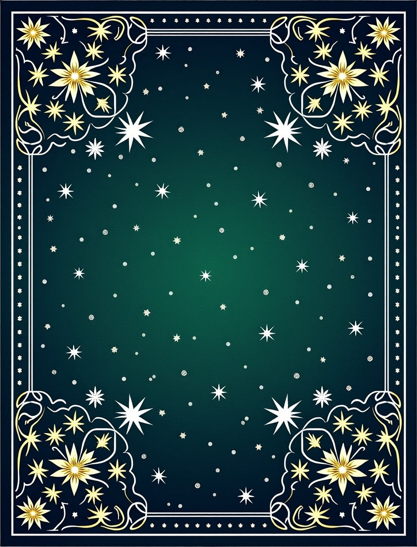 Golden Starry Night Gradient Rug