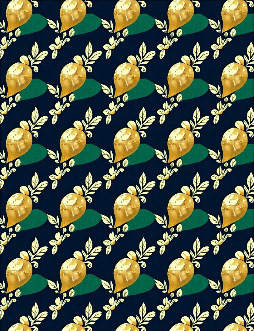 Golden Radish Botanical Repeats Rug