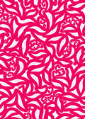Vibrant Hot Pink Abstract Foliage Rug