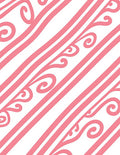 Coral Swirls Diagonal Stripe Rug