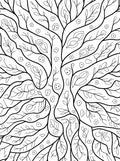 Abstract Organic Branch Leaf Swirls Rug