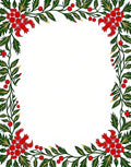 Red Berry Garland Border Rug