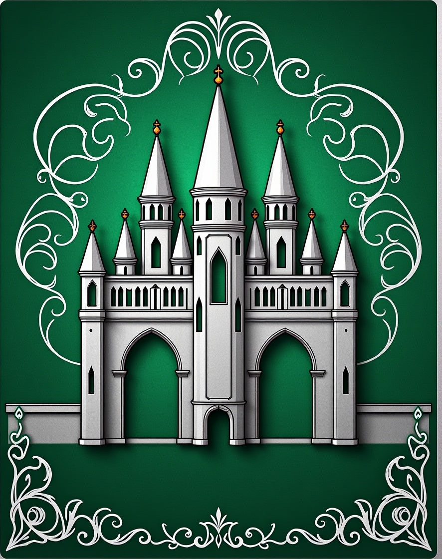 Enchanted Emerald Castle Archway Rug