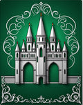 Enchanted Emerald Castle Archway Rug