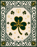 Green Gold Clover Medallion Border Rug