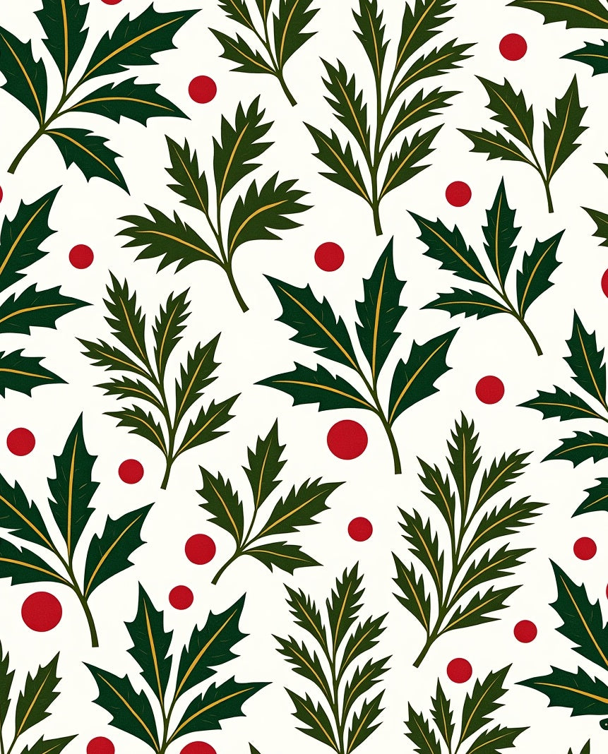 Green Holly Berry Collection Rug