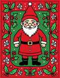 Classic Santa Holly Burst Rug