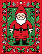 Classic Santa Holly Burst Rug