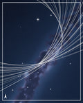Cosmic Swirling Galaxy Light Trails Rug