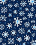 Wintertime Snowflake Navy Blue Rug