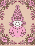 Enchanting Pink Floral Gnomes Rug