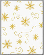 Golden Snowflake Swirl Collage Rug