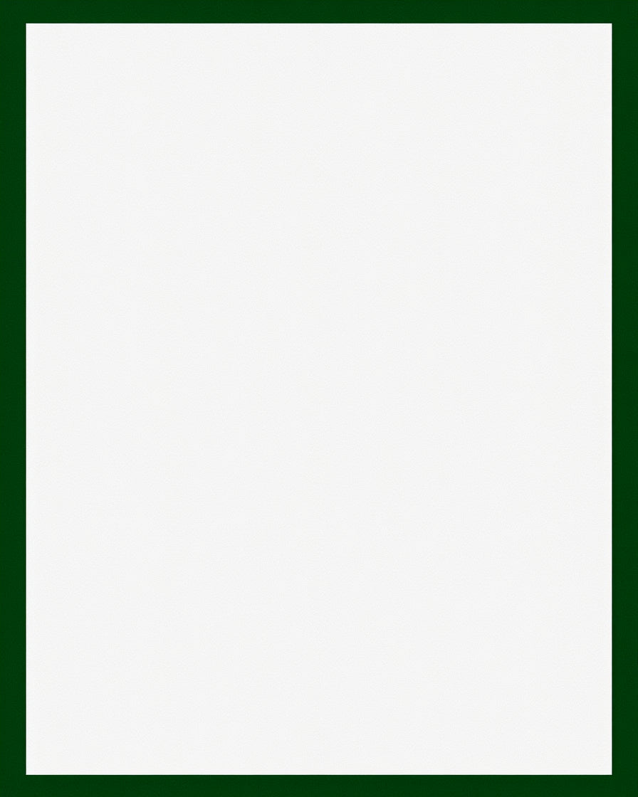 Deep Forest Green Bordered Field Rug