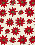Red Daisy Floral Cream Background Rug