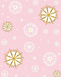 Whimsical Pink Snowflake Scatter Rug
