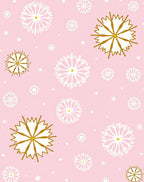 Whimsical Pink Snowflake Scatter Rug