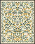 Emerald Swirl Abstract Art Deco Rug