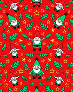 Red Gnome Garland Star Toss Rug
