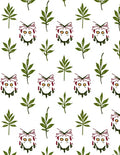 Cute Owl Leafy Branches Rug