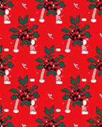 Whimsical Holly Berry Candle Arrangement Rug