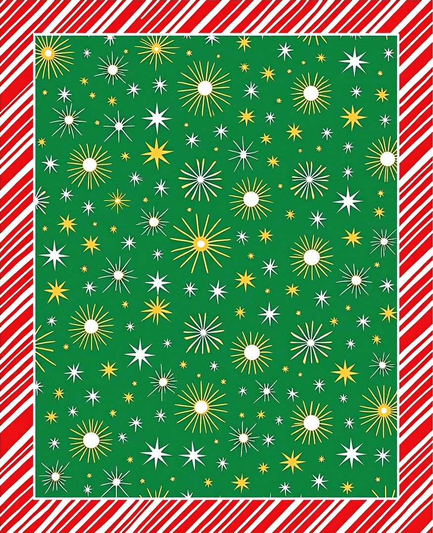 Green Sunburst Starburst Medallion Rug