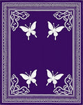 Vibrant Purple Fluttering Butterfly Rug